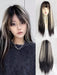 SHEIN Peluca sintética rubia con reflejos marrones y negros con flequillo - Quierox - Tienda Online