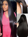 Shein Pelucas de encaje frontal 13*4*1 con parte en T de 40 pulgadas de cabello sintético negro liso - Quierox - Tienda Online