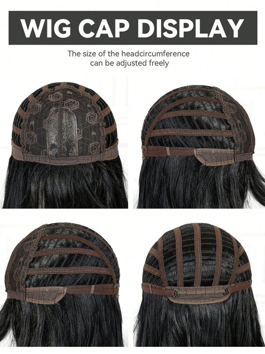 Shein Pelucas HAIRCUBE de 26 pulgadas de largo y rizado con flequillo, negras y onduladas, sintéticas - Quierox - Tienda Online