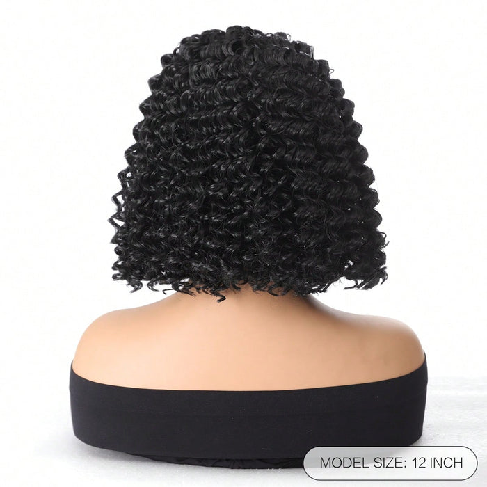 Shein Pelucas Para, Pelucas Rizadas Para, Peluca Negra Africana Rizada de 12 inch - Quierox - Tienda Online