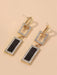 Shein Pendientes colgantes cuadrados con diamantes de imitación - Quierox - Tienda Online