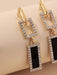 Shein Pendientes colgantes cuadrados con diamantes de imitación - Quierox - Tienda Online