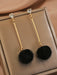 SHEIN Pendientes colgantes de bola de terciopelo - Quierox - Tienda Online