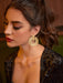 SHEIN Pendientes colgantes redondos de metal texturizado - Quierox - Tienda Online