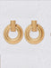 SHEIN Pendientes colgantes redondos de metal texturizado - Quierox - Tienda Online