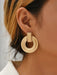 SHEIN Pendientes colgantes redondos de metal texturizado - Quierox - Tienda Online
