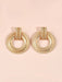 SHEIN Pendientes colgantes redondos de metal texturizado - Quierox - Tienda Online
