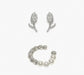 Shein pendientes con decoración de flor y aro con diseño de perlas pequeñas de imitacion - Quierox - Tienda Online