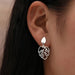 Shein Pendientes de acero inoxidable clásicos vintage con forma de gota de agua y hojas de plantas - Quierox - Tienda Online