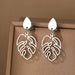 Shein Pendientes de acero inoxidable clásicos vintage con forma de gota de agua y hojas de plantas - Quierox - Tienda Online