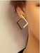 Shein Pendientes de aro cuadrados de metal - Quierox - Tienda Online