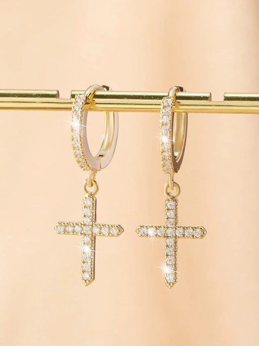 SHEIN Pendientes de aro minimalistas de acero inoxidable para hombre - Quierox - Tienda Online