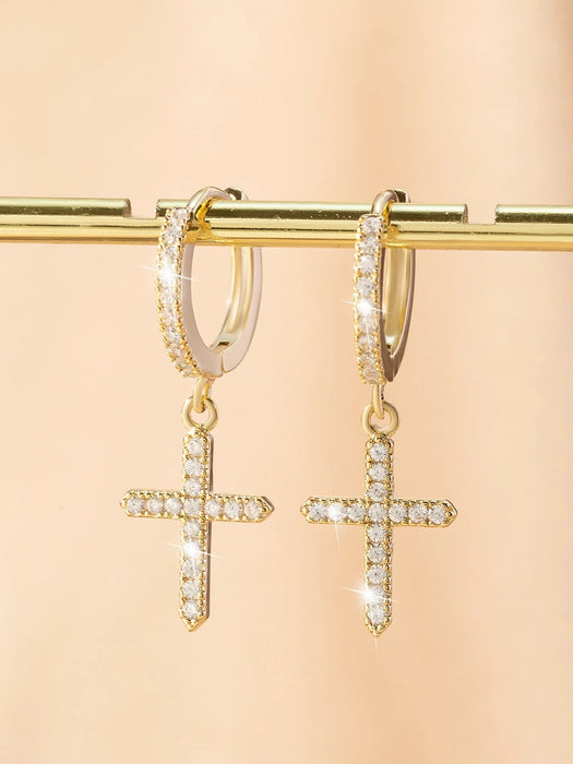 SHEIN Pendientes de aro minimalistas de acero inoxidable para hombre - Quierox - Tienda Online