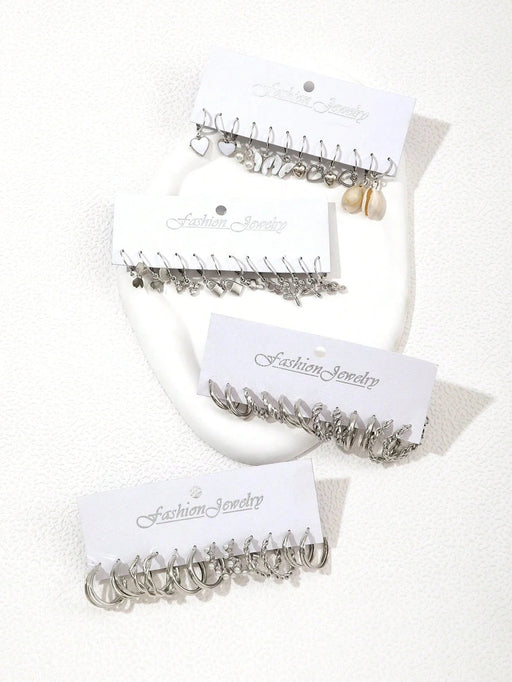 SHEIN Pendientes de aro trenzados, preciosos y adornados con perlas de imitación - Quierox - Tienda Online