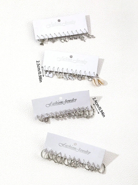 SHEIN Pendientes de aro trenzados, preciosos y adornados con perlas de imitación - Quierox - Tienda Online