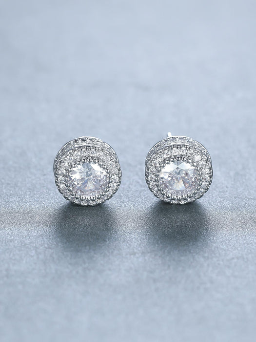 SHEIN Pendientes redondos de circonita cúbica - Quierox - Tienda Online