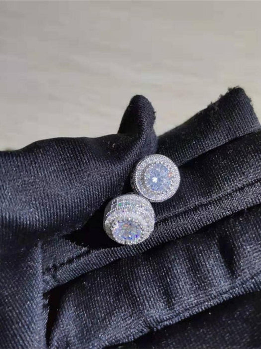 SHEIN Pendientes redondos de circonita cúbica - Quierox - Tienda Online