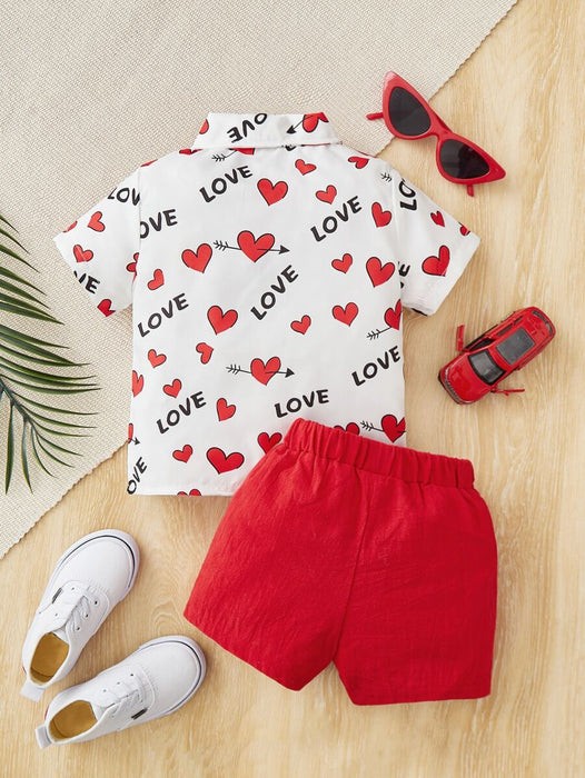 SHEIN Persoplay Kids - Camiseta con estampado de corazones - Quierox - Tienda Online