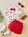 SHEIN Persoplay Kids - Camiseta con estampado de corazones - Quierox - Tienda Online
