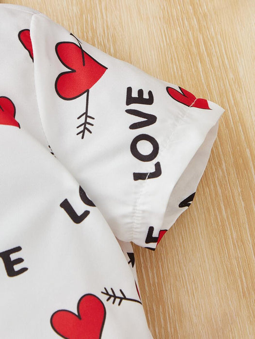 SHEIN Persoplay Kids - Camiseta con estampado de corazones - Quierox - Tienda Online