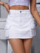 SHEIN PETITE Minifalda vaquera informal de verano en color liso - Quierox - Tienda Online