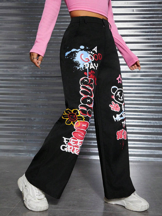 Pantalones Acampanados Shein Ropa Mujer Shein Petite Shein