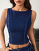 SHEIN PETITE Top vaquero sexy sin espalda con lazo para mujer - Quierox - Tienda Online