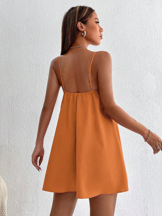 SHEIN PETITE Vestido de tirantes sólido - Quierox - Tienda Online