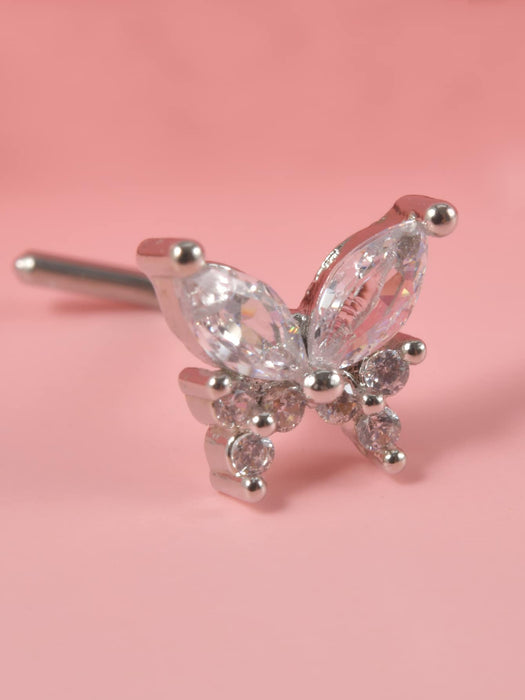Shein Piercing para la nariz con circonita cúbica y decoración de mariposa para hombre y mujer, estilo punk - Quierox - Tienda Online