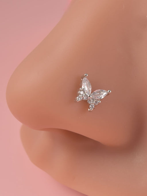 Shein Piercing para la nariz con circonita cúbica y decoración de mariposa para hombre y mujer, estilo punk - Quierox - Tienda Online