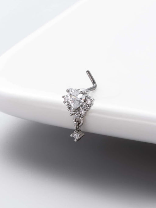 Shein Piercing para la nariz de acero inoxidable con decoración de diamantes de imitación para mujeres - Quierox - Tienda Online