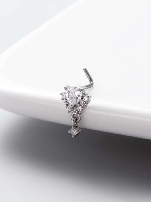 Shein Piercing para la nariz de acero inoxidable con decoración de diamantes de imitación para mujeres - Quierox - Tienda Online