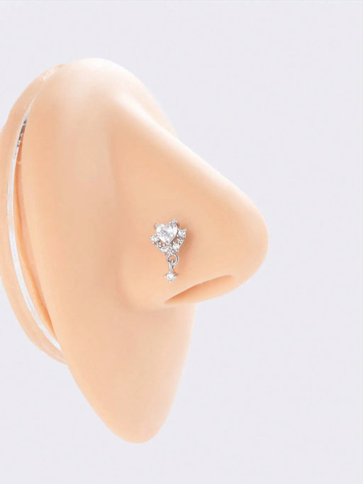 Shein Piercing para la nariz de acero inoxidable con decoración de diamantes de imitación para mujeres - Quierox - Tienda Online