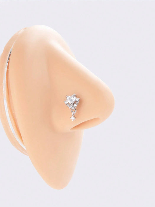 Shein Piercing para la nariz de acero inoxidable con decoración de diamantes de imitación para mujeres - Quierox - Tienda Online