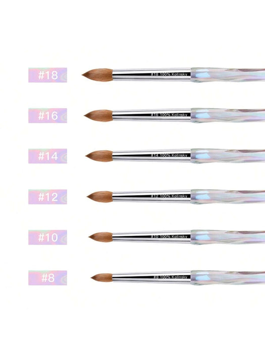 Shein Pincel acrílico 100% Kolinsky con mango de cristal transparente - Quierox - Tienda Online