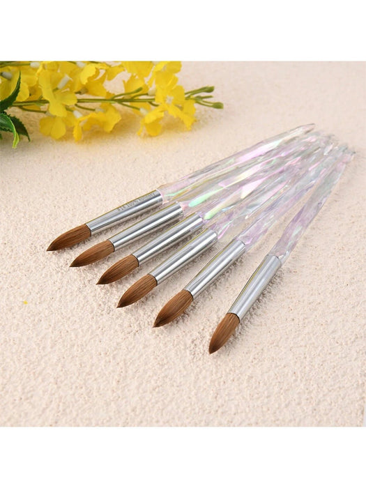 Shein Pincel acrílico 100% Kolinsky con mango de cristal transparente - Quierox - Tienda Online