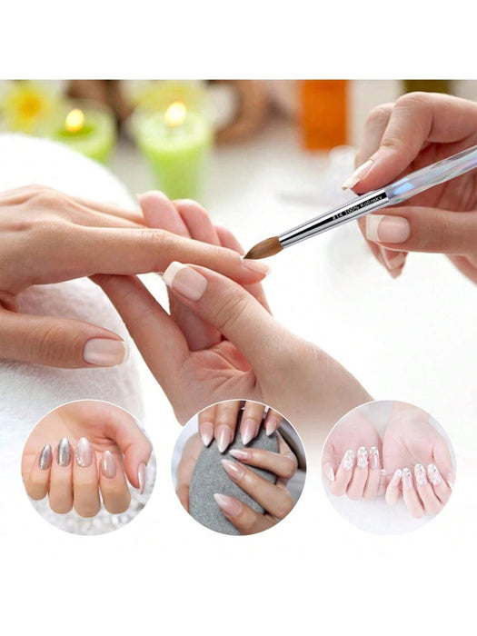 Shein Pincel acrílico 100% Kolinsky con mango de cristal transparente - Quierox - Tienda Online