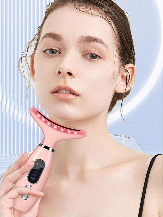 Shein PinkSings Dispositivo de belleza recargable para rostro y cuello con 4 modos y vibración para masaje - Quierox - Tienda Online