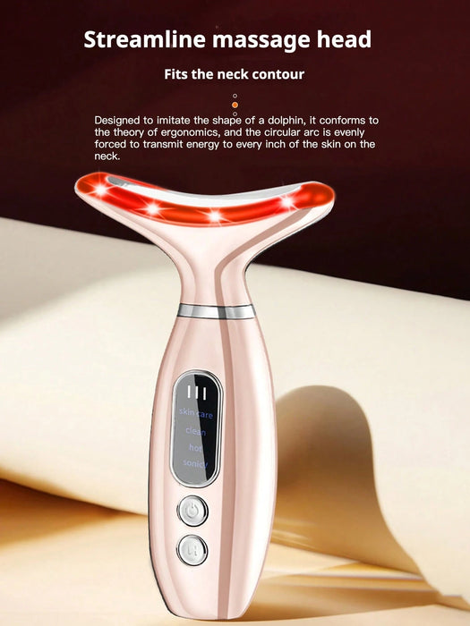 Shein PinkSings Dispositivo de belleza recargable para rostro y cuello con 4 modos y vibración para masaje - Quierox - Tienda Online