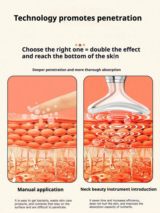 Shein PinkSings Dispositivo de belleza recargable para rostro y cuello con 4 modos y vibración para masaje - Quierox - Tienda Online