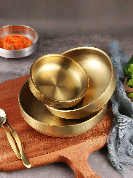 Shein Plato de acero inoxidable 304 de doble capa - Quierox - Tienda Online