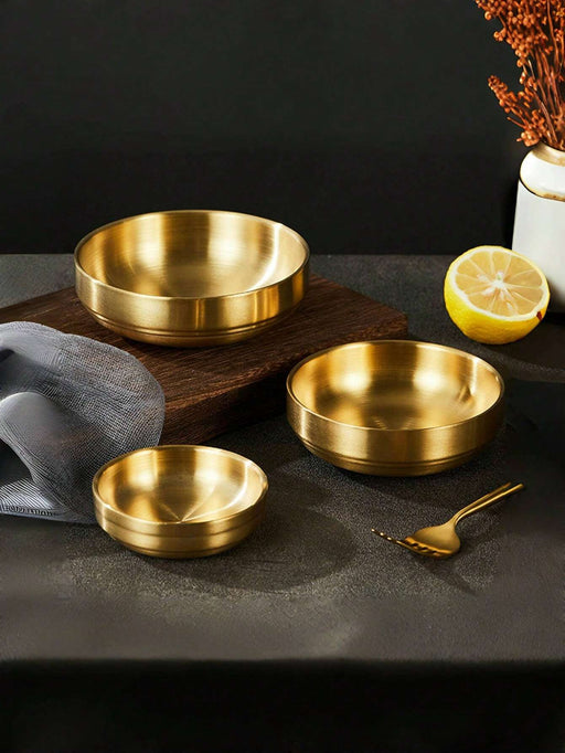 Shein Plato de acero inoxidable 304 de doble capa - Quierox - Tienda Online