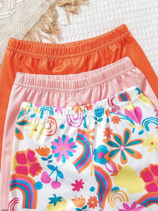 SHEIN Playful Conjunto de 3pcs para bebé niña, top de manga corta y shorts - Quierox - Tienda Online