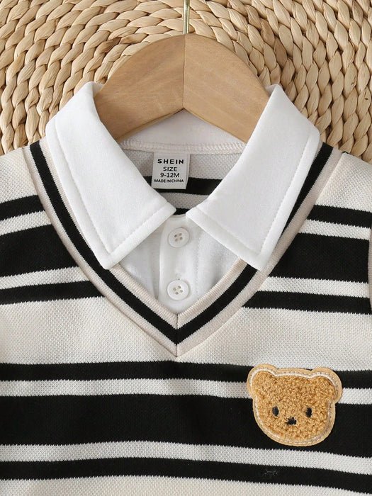 SHEIN Playful Pals Conjunto de 3 piezas de ropa para bebé niño - Quierox - Tienda Online