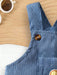 SHEIN Playful Pals - Mono informal de pana para bebé niño, color marrón camel - Quierox - Tienda Online