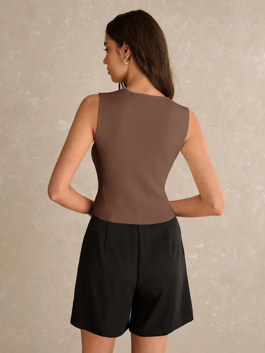 SHEIN Poéselle Cárdigan de mujer elegante de verano, sin mangas - Quierox - Tienda Online