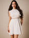 SHEIN Poéselle Vestido de encaje para mujer sin mangas, con cuello alto de encaje - Quierox - Tienda Online