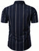Shein Polo ligero de rayas geométricas para hombre, estilo casual de negocios - Quierox - Tienda Online