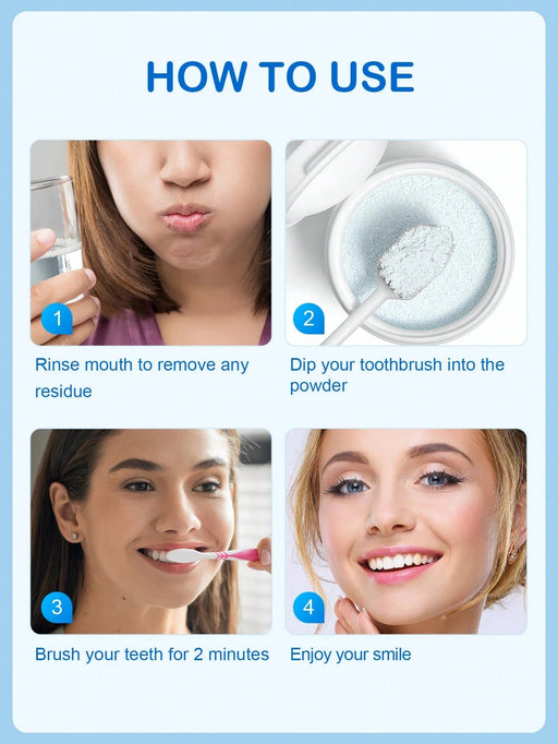 SHEIN Polvo para blanquear los dientes, menta, deshacerse de las manchas - Quierox - Tienda Online