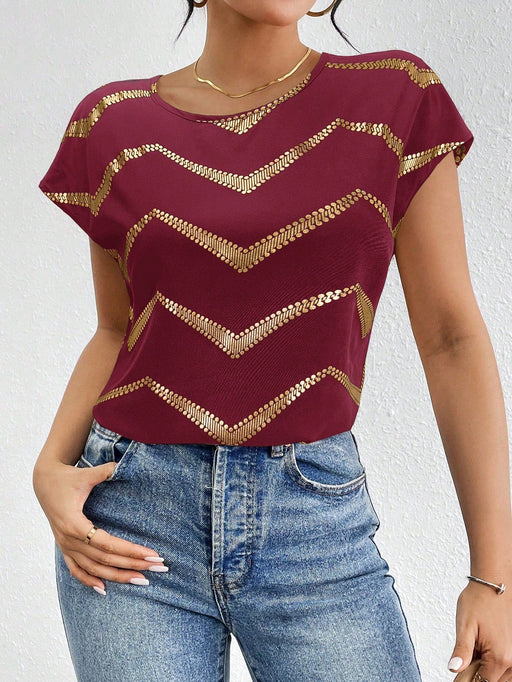 SHEIN Privé Blusa casual elegante y suelta con hombros de lámina para mujer - Quierox - Tienda Online